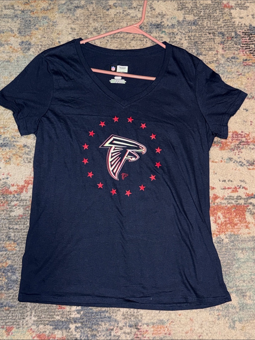 Atlanta Falcons Navy V‑Neck Tee